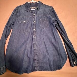 Blue Denim Button-Down Shirt